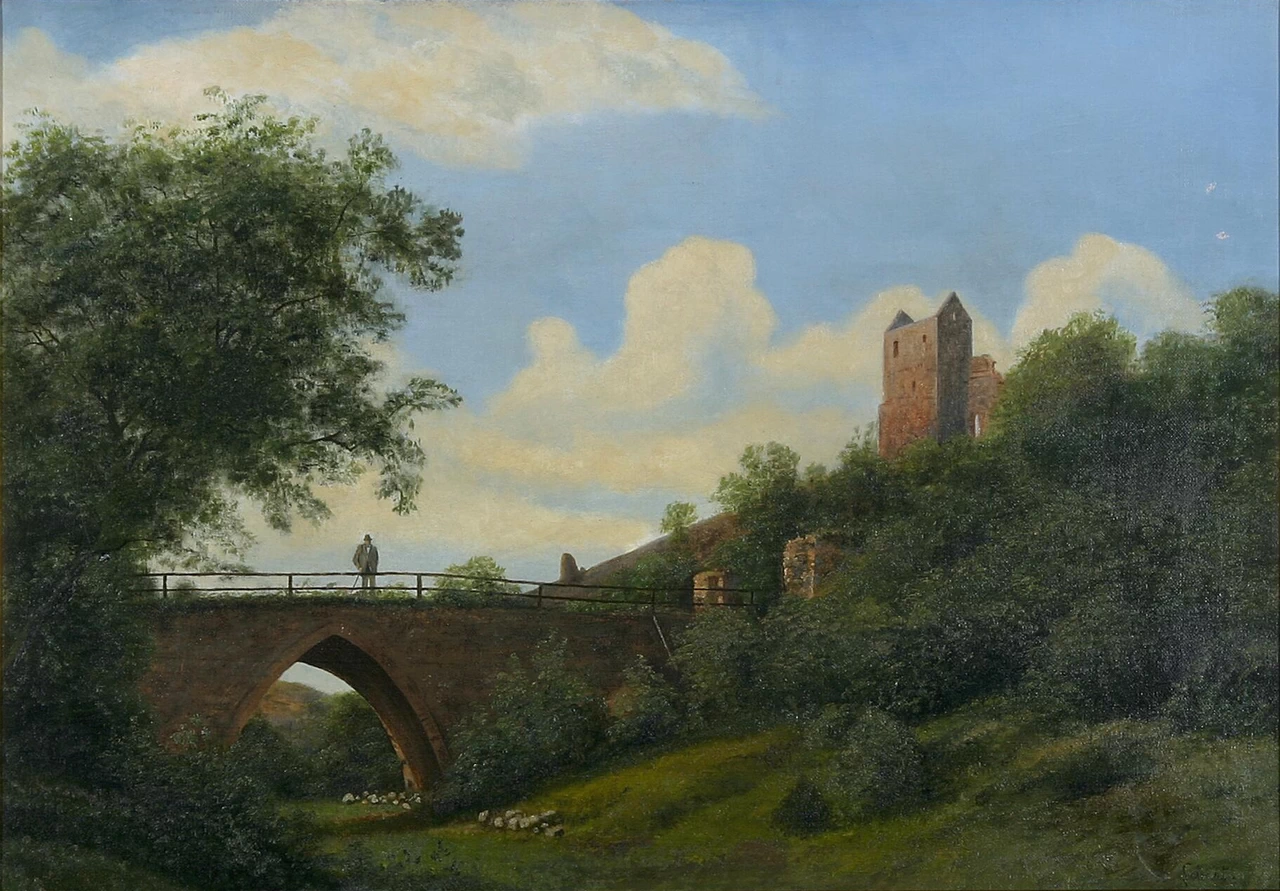 Una veduta delle rovine di Hammershus